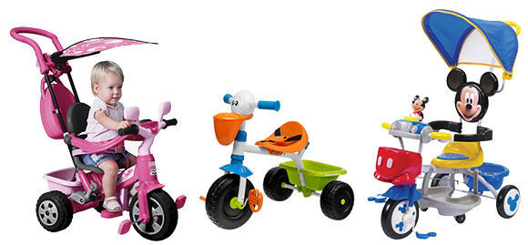 Homcom - Triciclo Bebé 4 en 1 con Capota HomCom, Go Karts
